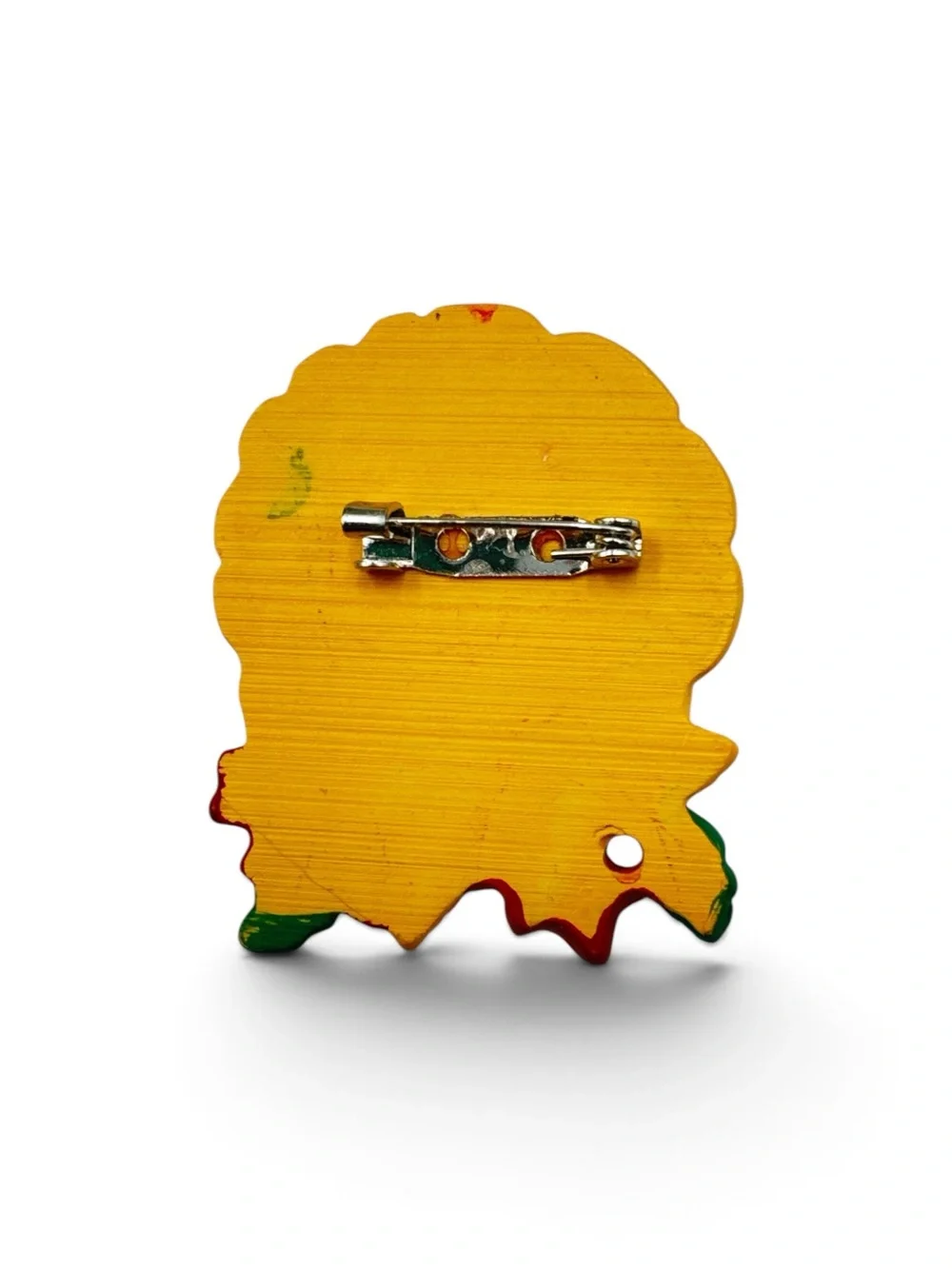 Vintage 1990s Colorful Thanksgiving Turkey Plastic Brooch Pin Fall Novelty